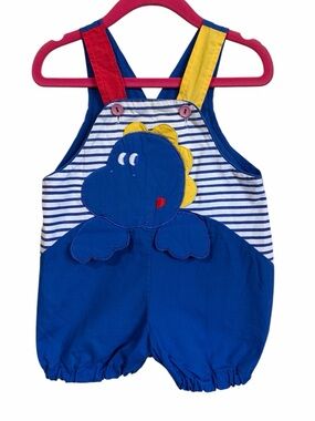 Vintage Small Steps Baby Dinosaur Romper One Piece Size 12 Months